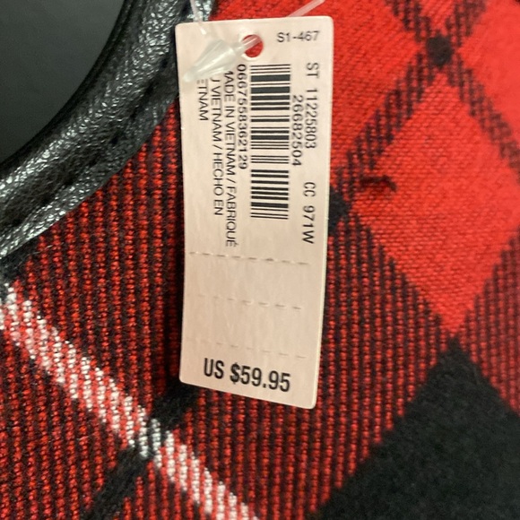 Victoria’s Secrets red plaid tote bag/purse nwt - Picture 4 of 9